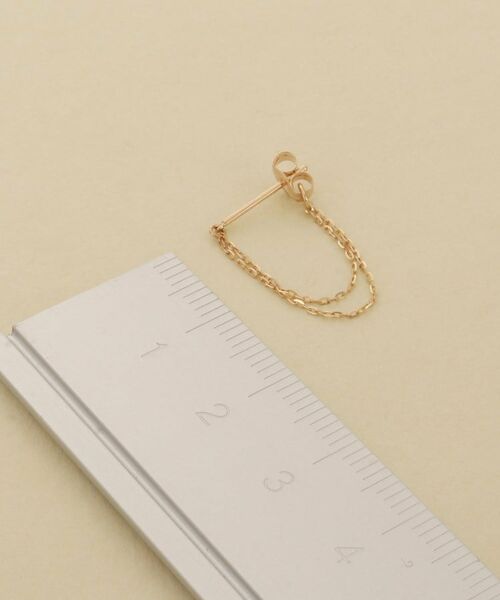 COCOSHNIK ONKITSCH / ココシュニックオンキッチュ ピアス・イヤリング | K10ミラーカットチェーン ドレープフープピアス | 詳細4