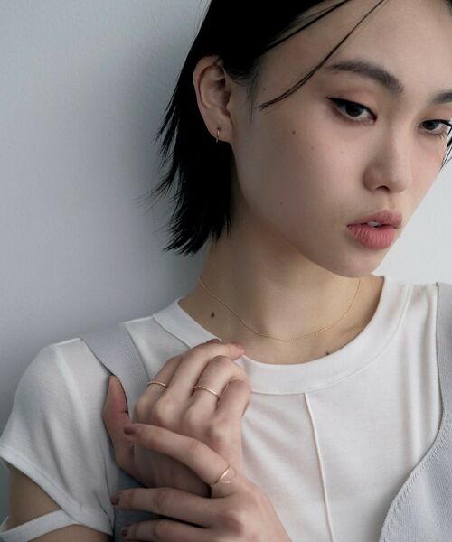 COCOSHNIK ONKITSCH / ココシュニックオンキッチュ ピアス・イヤリング | K10ツイステッドフープピアス | 詳細7