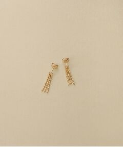 COCOSHNIK ONKITSCH / ココシュニックオンキッチュ ピアス・イヤリング | K10シリンダーチェーン フリンジピアス