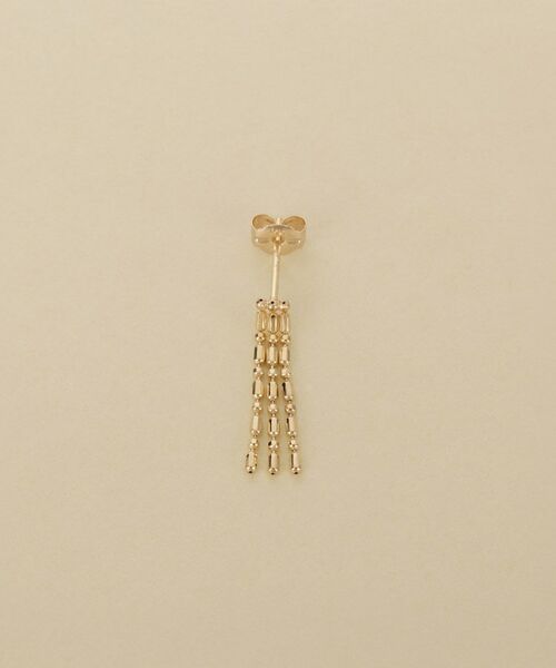 COCOSHNIK ONKITSCH / ココシュニックオンキッチュ ピアス・イヤリング | K10シリンダーチェーン フリンジピアス | 詳細2