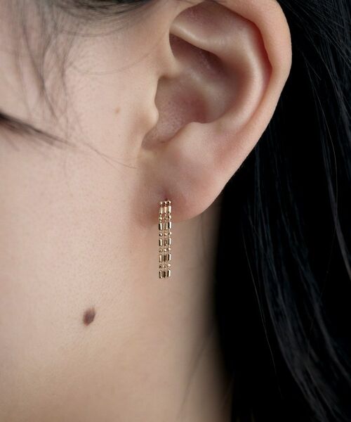 COCOSHNIK ONKITSCH / ココシュニックオンキッチュ ピアス・イヤリング | K10シリンダーチェーン フリンジピアス | 詳細8