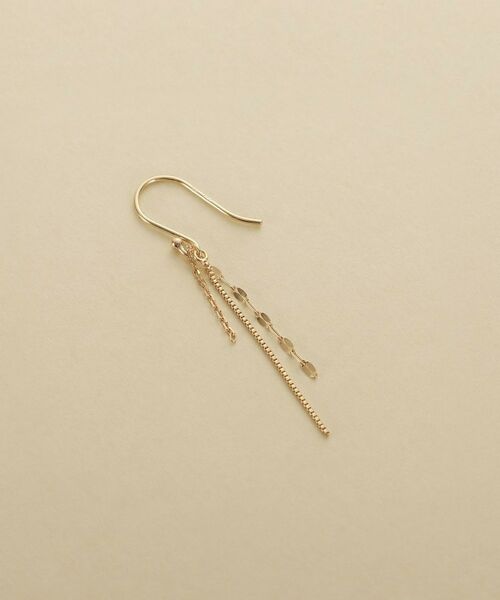 COCOSHNIK ONKITSCH / ココシュニックオンキッチュ ピアス・イヤリング | K10トリプルチェーン フックピアス | 詳細2