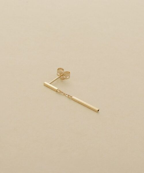 COCOSHNIK ONKITSCH / ココシュニックオンキッチュ ピアス・イヤリング | K10ホロウレクタングルハンギングピアス | 詳細2