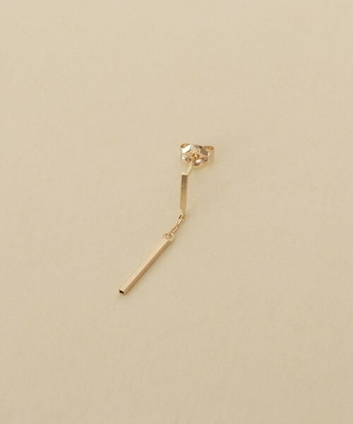 COCOSHNIK ONKITSCH / ココシュニックオンキッチュ ピアス・イヤリング | K10ホロウレクタングルハンギングピアス | 詳細3