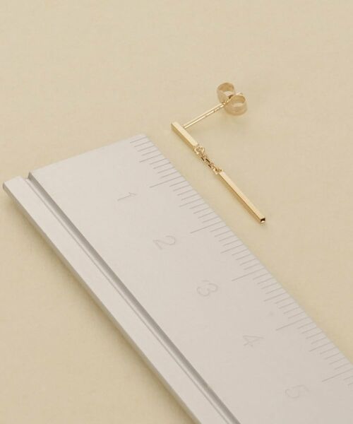 COCOSHNIK ONKITSCH / ココシュニックオンキッチュ ピアス・イヤリング | K10ホロウレクタングルハンギングピアス | 詳細5