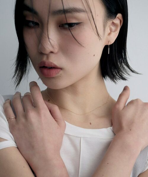 COCOSHNIK ONKITSCH / ココシュニックオンキッチュ ピアス・イヤリング | K10ホロウレクタングルハンギングピアス | 詳細7