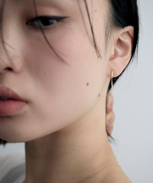 COCOSHNIK ONKITSCH / ココシュニックオンキッチュ ピアス・イヤリング | K10ホロウレクタングルハンギングピアス | 詳細8