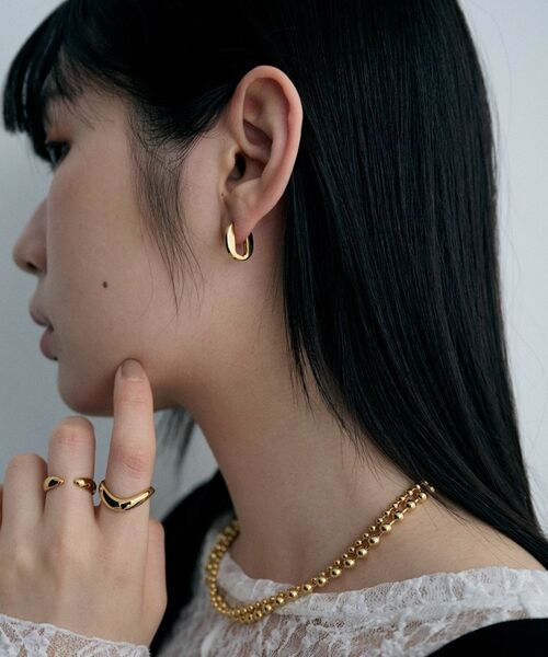 COCOSHNIK ONKITSCH / ココシュニックオンキッチュ ピアス・イヤリング | シルバー ハギーフープ トラックピアス GP | 詳細8