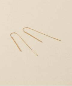 COCOSHNIK ONKITSCH / ココシュニックオンキッチュ ピアス・イヤリング | K10カーブ・ケーブルチェーン アメリカンピアス