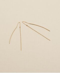 COCOSHNIK ONKITSCH / ココシュニックオンキッチュ ピアス・イヤリング | K10アーチバー スクリューチェーンピアス