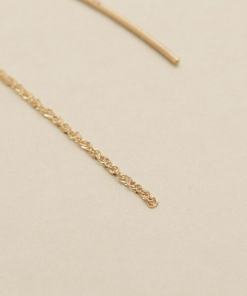 COCOSHNIK ONKITSCH / ココシュニックオンキッチュ ピアス・イヤリング | K10アーチバー スクリューチェーンピアス | 詳細2