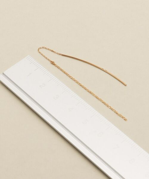 COCOSHNIK ONKITSCH / ココシュニックオンキッチュ ピアス・イヤリング | K10アーチバー スクリューチェーンピアス | 詳細4