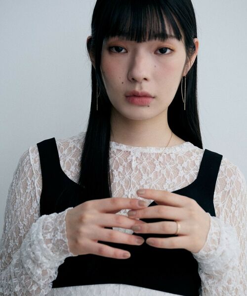 COCOSHNIK ONKITSCH / ココシュニックオンキッチュ ピアス・イヤリング | K10アーチバー スクリューチェーンピアス | 詳細6