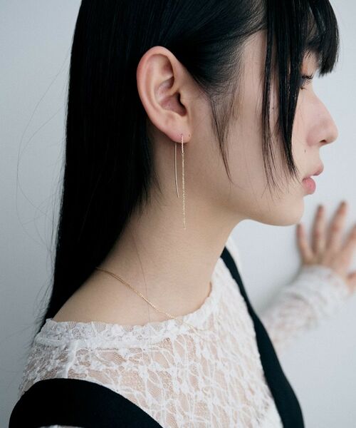 COCOSHNIK ONKITSCH / ココシュニックオンキッチュ ピアス・イヤリング | K10アーチバー スクリューチェーンピアス | 詳細7