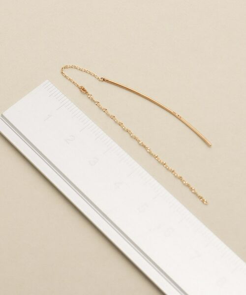 COCOSHNIK ONKITSCH / ココシュニックオンキッチュ ピアス・イヤリング | K10アーチバー モーグルチェーンピアス | 詳細4