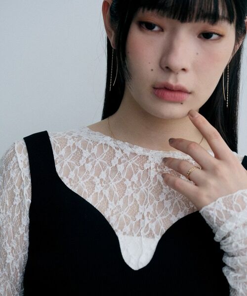 COCOSHNIK ONKITSCH / ココシュニックオンキッチュ ピアス・イヤリング | K10アーチバー モーグルチェーンピアス | 詳細6