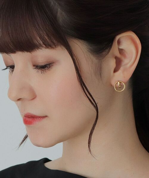 COCOSHNIK ONKITSCH / ココシュニックオンキッチュ ピアス・イヤリング | シルバー クロスフープ　イヤリング GP | 詳細6