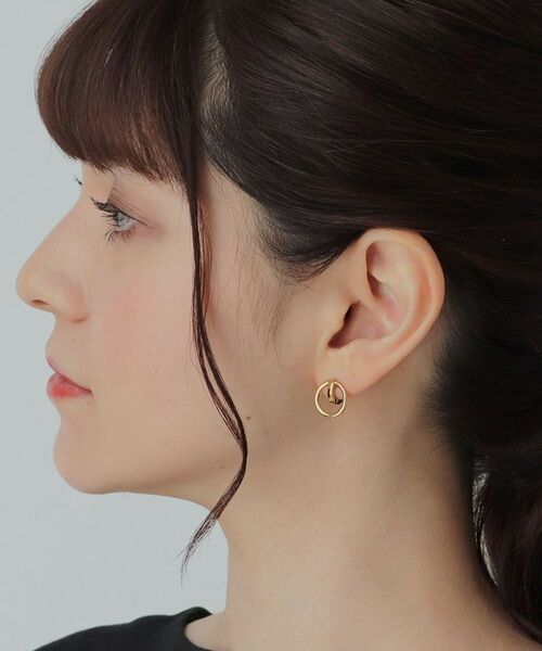 COCOSHNIK ONKITSCH / ココシュニックオンキッチュ ピアス・イヤリング | シルバー クロスフープ　イヤリング GP | 詳細7