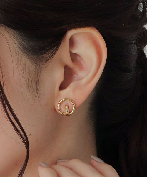 COCOSHNIK ONKITSCH / ココシュニックオンキッチュ ピアス・イヤリング | シルバー サークル　イヤリング GP | 詳細5