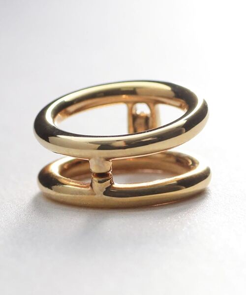 COCOSHNIK ONKITSCH / ココシュニックオンキッチュ ピアス・イヤリング | シルバー ダブルサークル　イヤリング GP | 詳細2