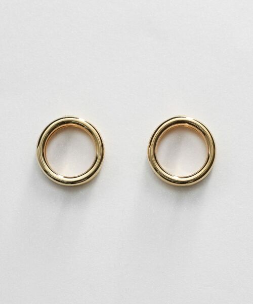 COCOSHNIK ONKITSCH / ココシュニックオンキッチュ ピアス・イヤリング | シルバー ダブルサークル　イヤリング GP | 詳細3