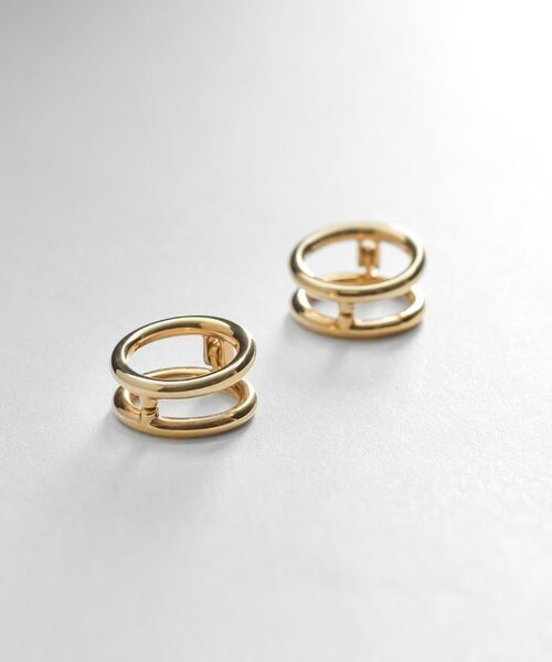 COCOSHNIK ONKITSCH / ココシュニックオンキッチュ ピアス・イヤリング | シルバー ダブルサークル　イヤリング GP（ゴールド(600)）