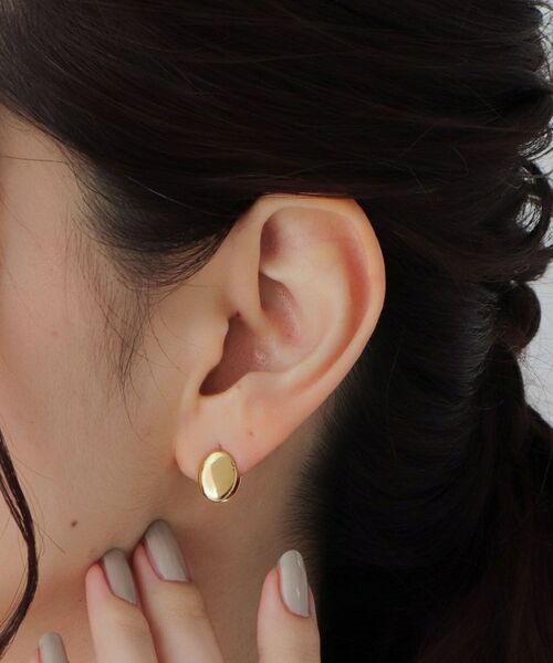 COCOSHNIK ONKITSCH / ココシュニックオンキッチュ ピアス・イヤリング | シルバー オーバルカボション　イヤリング GP | 詳細5