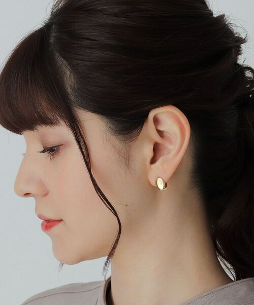 COCOSHNIK ONKITSCH / ココシュニックオンキッチュ ピアス・イヤリング | シルバー オーバルカボション　イヤリング GP | 詳細6