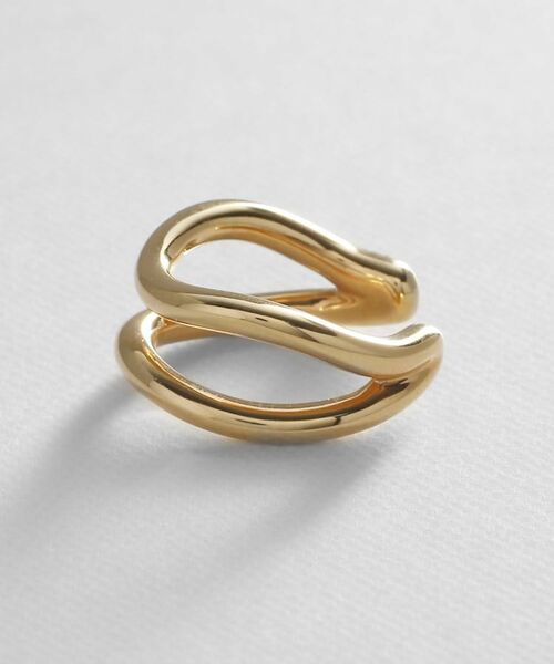 COCOSHNIK ONKITSCH / ココシュニックオンキッチュ ピアス・イヤリング | シルバー ラインイヤーカフ ダブルカーブ GP | 詳細2