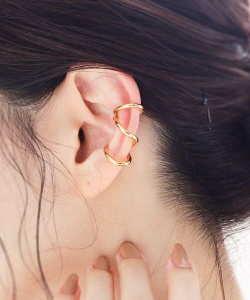 COCOSHNIK ONKITSCH / ココシュニックオンキッチュ ピアス・イヤリング | シルバー ラインイヤーカフ トリプル GP | 詳細7