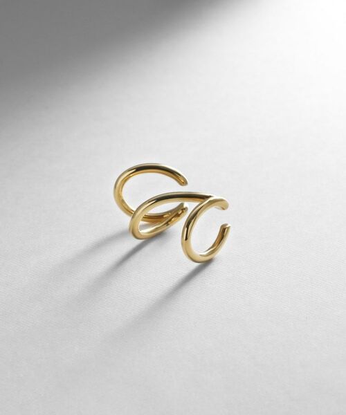 COCOSHNIK ONKITSCH / ココシュニックオンキッチュ ピアス・イヤリング | シルバー ラインイヤーカフ トリプル GP（ゴールド(600)）