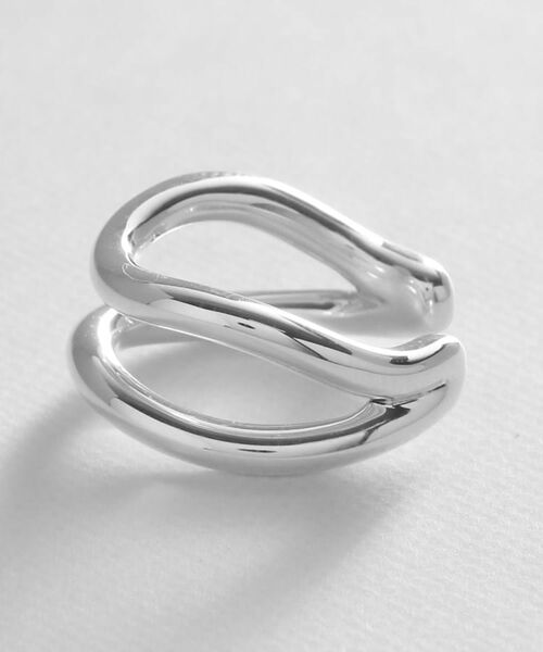 COCOSHNIK ONKITSCH / ココシュニックオンキッチュ ピアス・イヤリング | シルバー ラインイヤーカフ ダブルカーブ | 詳細2
