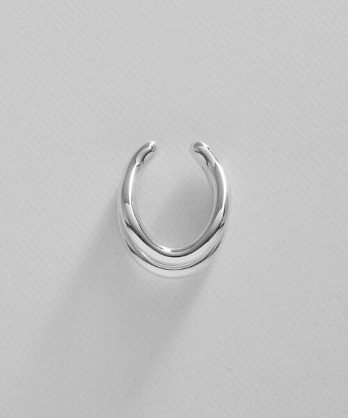 COCOSHNIK ONKITSCH / ココシュニックオンキッチュ ピアス・イヤリング | シルバー ラインイヤーカフ ダブルカーブ | 詳細3