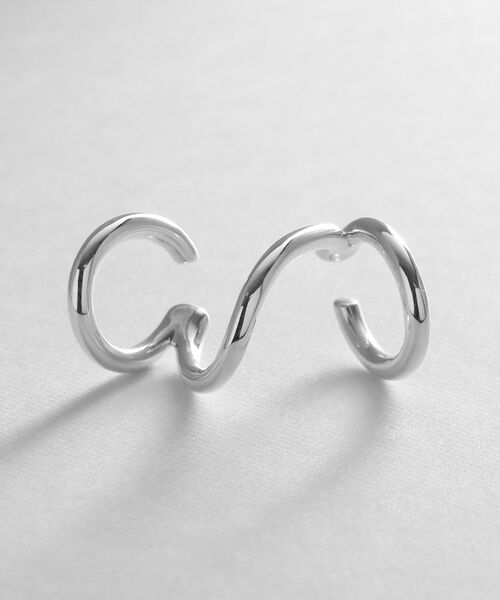 COCOSHNIK ONKITSCH / ココシュニックオンキッチュ ピアス・イヤリング | シルバー ラインイヤーカフ トリプル | 詳細2