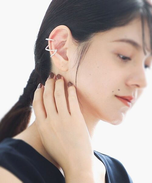 COCOSHNIK ONKITSCH / ココシュニックオンキッチュ ピアス・イヤリング | シルバー ラインイヤーカフ トリプル | 詳細5