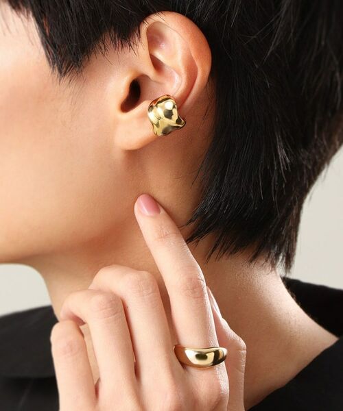 COCOSHNIK ONKITSCH / ココシュニックオンキッチュ ピアス・イヤリング | シルバー ワイドイヤーカフL GP | 詳細10