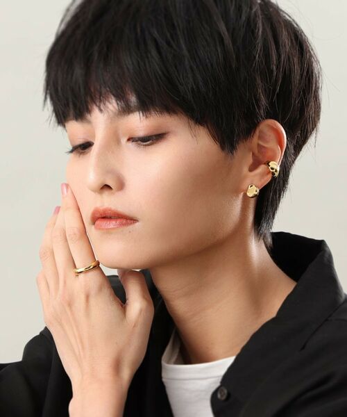 COCOSHNIK ONKITSCH / ココシュニックオンキッチュ ピアス・イヤリング | シルバー ワイドイヤーカフS GP | 詳細5