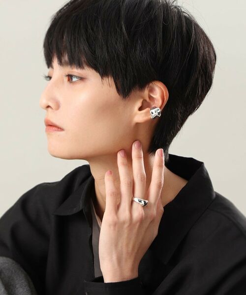 COCOSHNIK ONKITSCH / ココシュニックオンキッチュ ピアス・イヤリング | シルバー ワイドイヤーカフL | 詳細5