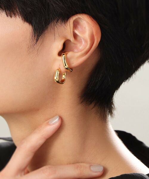 COCOSHNIK ONKITSCH / ココシュニックオンキッチュ ピアス・イヤリング | シルバー ニュアンスイヤーカフ GP | 詳細10