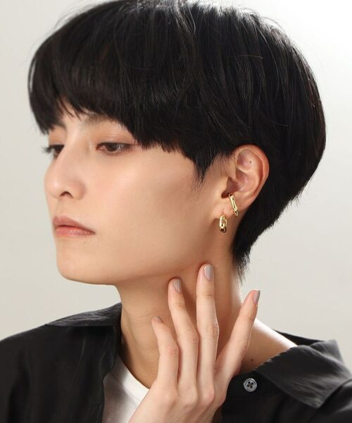 COCOSHNIK ONKITSCH / ココシュニックオンキッチュ ピアス・イヤリング | シルバー ニュアンスイヤーカフ GP | 詳細5
