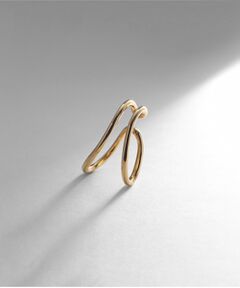 COCOSHNIK ONKITSCH / ココシュニックオンキッチュ ピアス・イヤリング | シルバー ニュアンスライン ダブルオーバルイヤーカフ GP