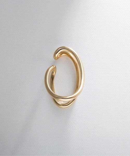 COCOSHNIK ONKITSCH / ココシュニックオンキッチュ ピアス・イヤリング | シルバー ニュアンスライン ダブルオーバルイヤーカフ GP | 詳細3