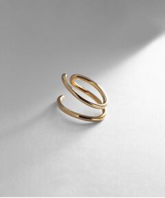 COCOSHNIK ONKITSCH / ココシュニックオンキッチュ ピアス・イヤリング | シルバー ニュアンスライン ダブルアーチイヤーカフ GP