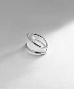 COCOSHNIK ONKITSCH / ココシュニックオンキッチュ ピアス・イヤリング | シルバー ニュアンスライン ダブルアーチイヤーカフ