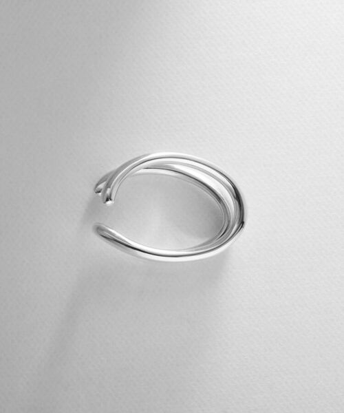 COCOSHNIK ONKITSCH / ココシュニックオンキッチュ ピアス・イヤリング | シルバー ニュアンスライン ダブルアーチイヤーカフ | 詳細3