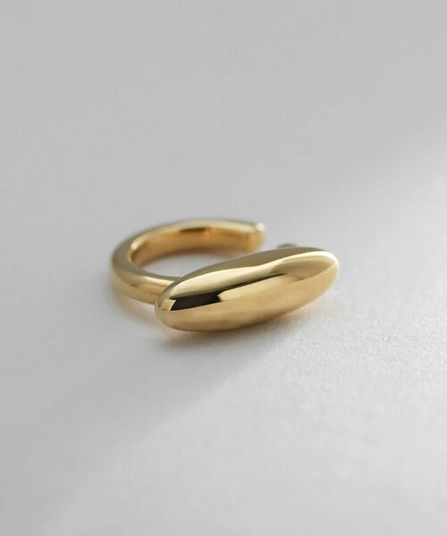 COCOSHNIK ONKITSCH / ココシュニックオンキッチュ ピアス・イヤリング | シルバー オーバルモチーフ スモールイヤーカフ GP | 詳細2