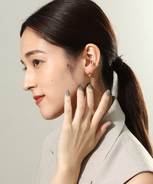 COCOSHNIK ONKITSCH / ココシュニックオンキッチュ ピアス・イヤリング | シルバー オーバルモチーフ スモールイヤーカフ GP | 詳細6