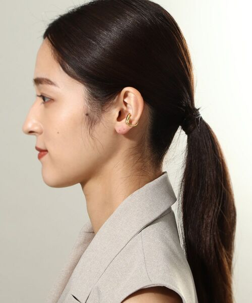 COCOSHNIK ONKITSCH / ココシュニックオンキッチュ ピアス・イヤリング | シルバー オーバルモチーフ スモールイヤーカフ GP | 詳細8