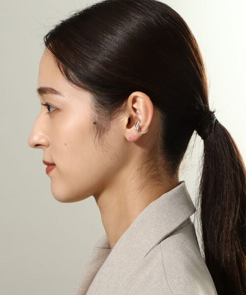 COCOSHNIK ONKITSCH / ココシュニックオンキッチュ ピアス・イヤリング | シルバー オーバルモチーフ スモールイヤーカフ | 詳細7