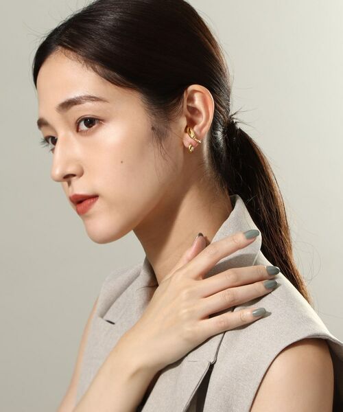 COCOSHNIK ONKITSCH / ココシュニックオンキッチュ ピアス・イヤリング | シルバー オーバルモチーフ ラージイヤーカフ GP | 詳細6